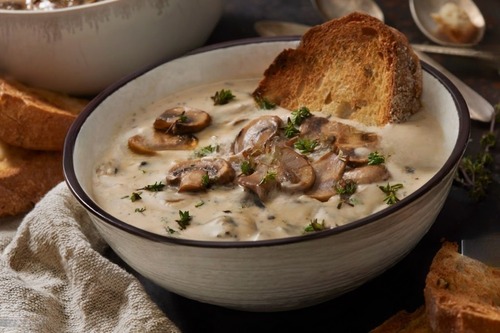 Creamy garlic tuscan mushrooms